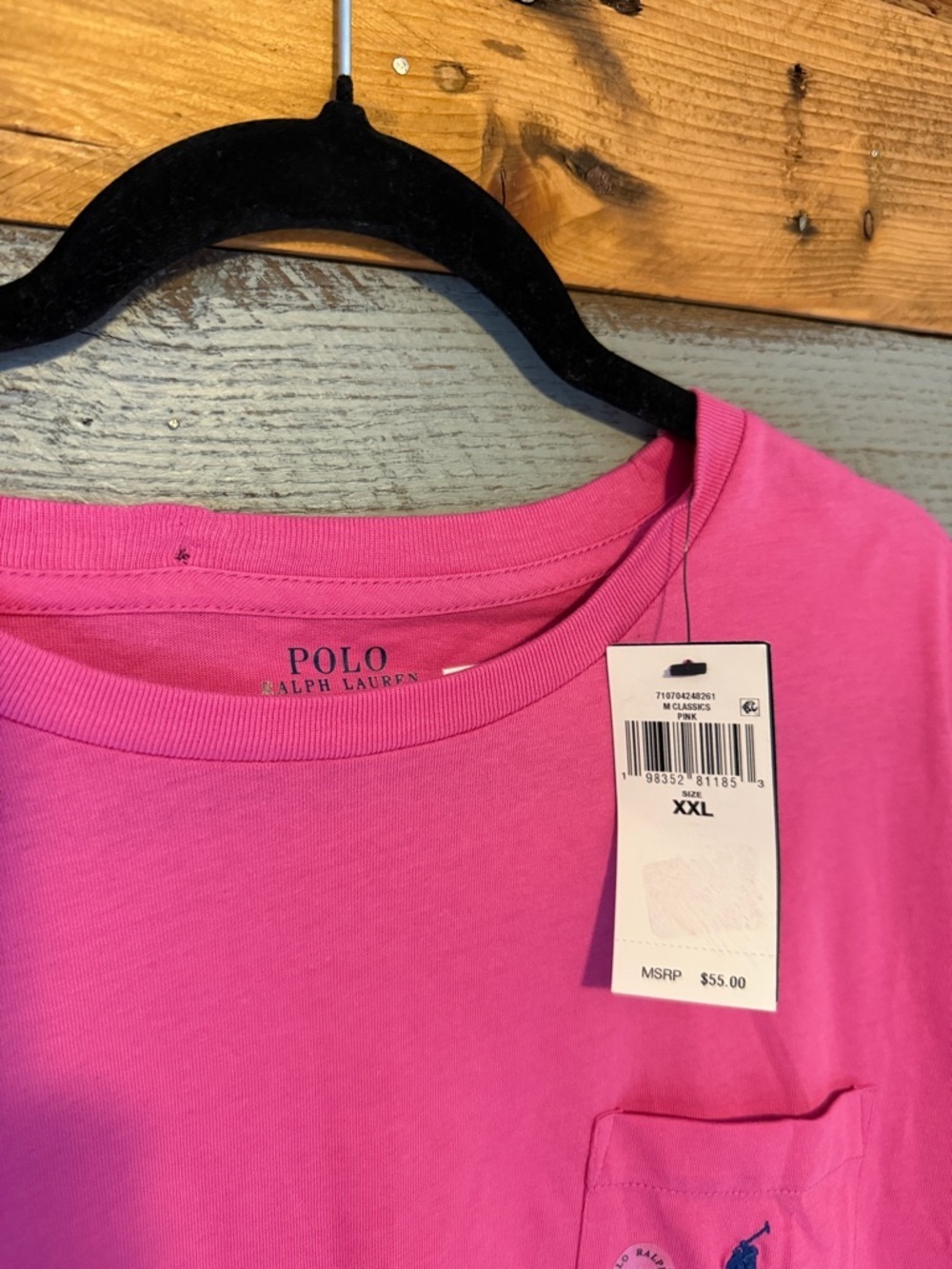 NWT Polo Ralph Lauren Classic Fit Jersey Crewneck Pocket Tee - Picture 5 of 5